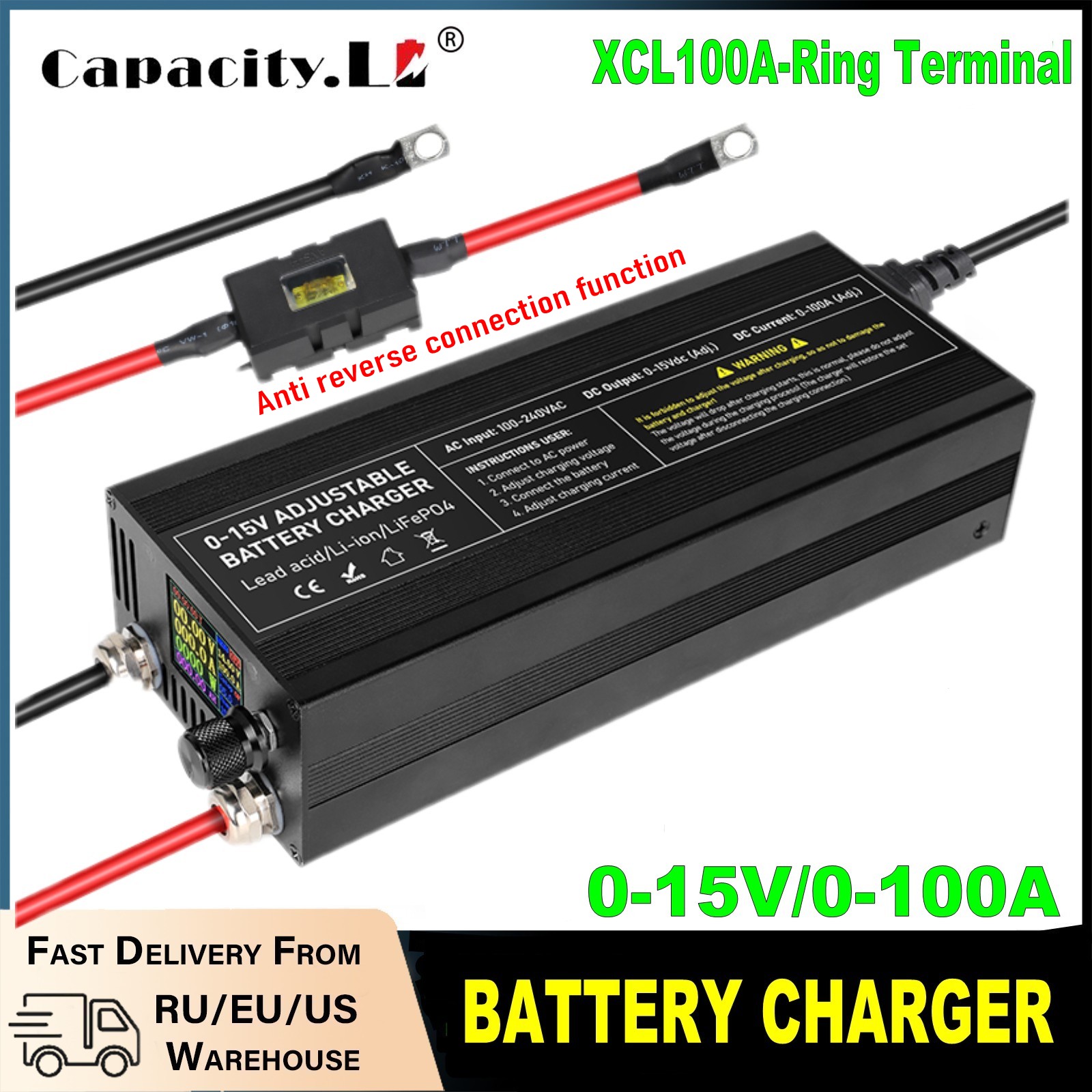 Chargeur de batterie réglable  - 84V 20A Smart Charger avis et prix